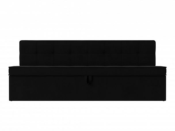 Кухонный диван Техас (полностью микровельвет черный) - Вид 2