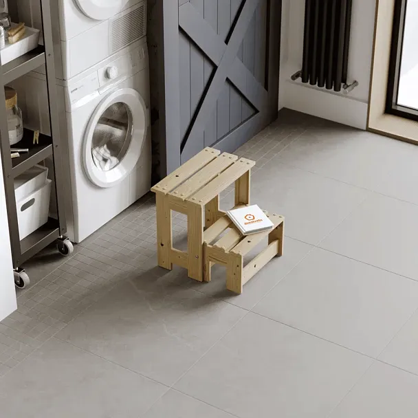 Табурет-стремянка с подвижной ступенькой, сосна, цвет натуральный - Вид 4