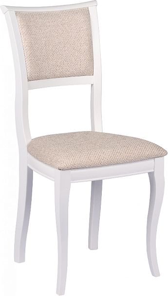Комплект деревянных стульев с мягким сиденьем Камир Белый/Кремовая рогожка, 3 шт. - Вид 3