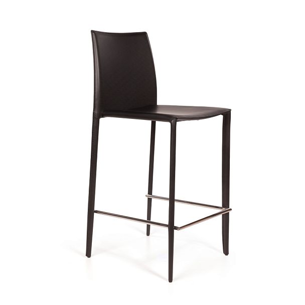 Стул полубарный Rolf, кожа черный - Вид 1