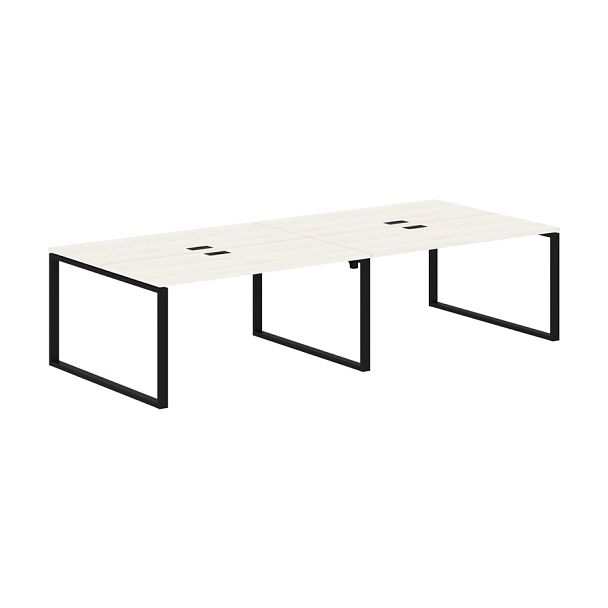 Стол 4-х местный EQWST 3113 Ясень Траун/Черный 3126х1346х750 EDIS - Вид 1