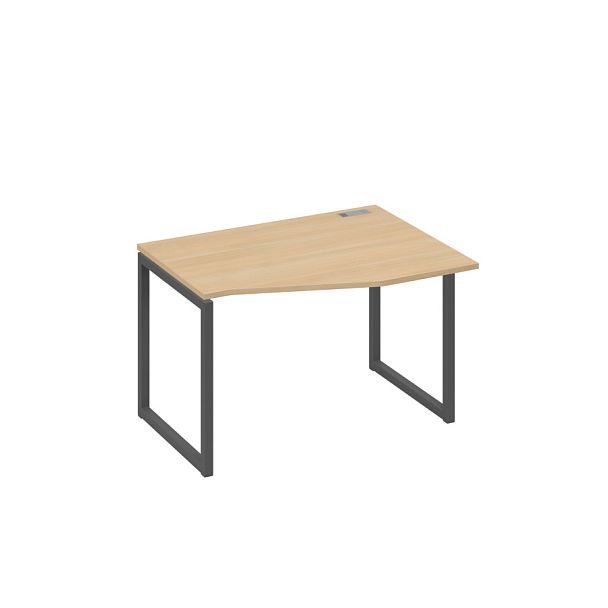 Стол эргономичный правый "Техно" на металлокаркасе QUATTRO A4 А4 Б4 062 БП натуральный дуб / металлокаркас антрацит - Вид 1