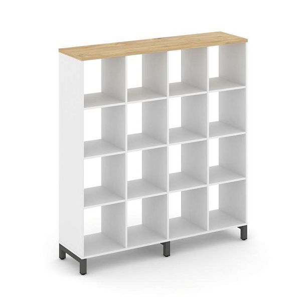 Style Project Каркас стеллажа 4 яр. SN.KS-440 Белый/Тиквуд Светлый/Металл Антрацит 1488*400*1615 - Вид 1