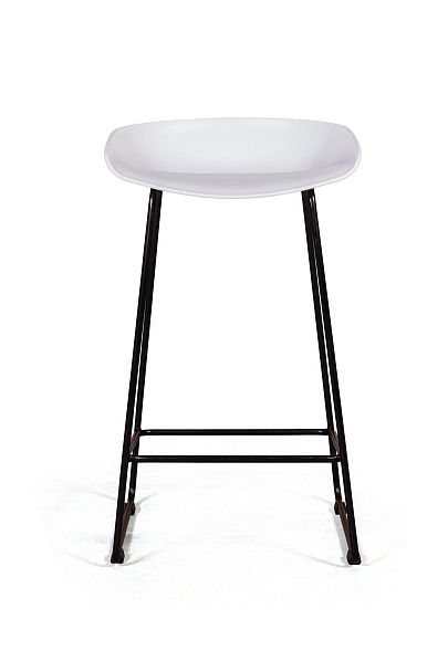 Стул полубарный Leo пластик белый - Вид 8