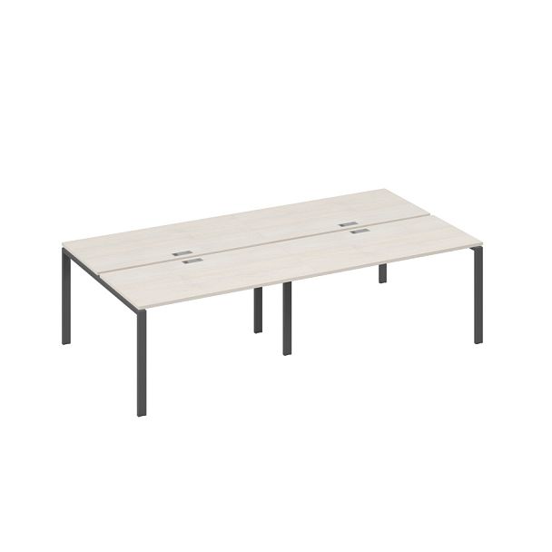 Рабочая станция на металлокаркасе UNO (4х140) A4 А4 Б1 174-2 БП дуб / металлокаркас антрацит - Вид 1