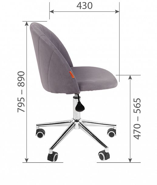 Кресло CHAIRMAN HOME 117, ткань велюр, бирюзовый - Вид 6