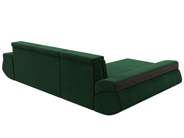 Диван угловой Лига-032 левый угол Велюр зеленый - Вид 6