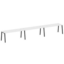 Metal System Р. ст. на 3 раб. места на А-образном м/к БА.СМ-3.5 Белый/Антрацит металл 5400*720*750 - Фото предпросмотра