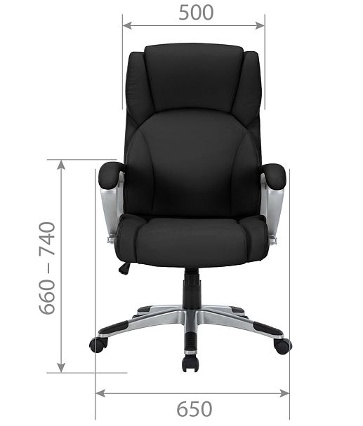 Кресло CHAIRMAN CH665, экокожа, черный - Вид 6