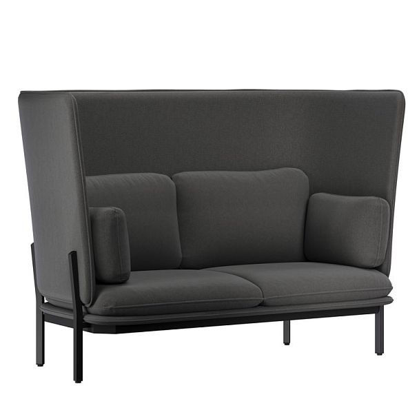 Stato Диван двухместный  с высокой спинкой STA-02 Verona 66/Металл Черный 1820*900*1200 - Вид 1