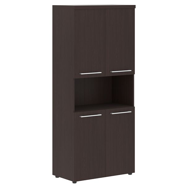 Шкаф с 2-мя комплектами глухих малых дверей и топом AHC 85.4 Венге Магия 850х456х1969 ALTO - Вид 1