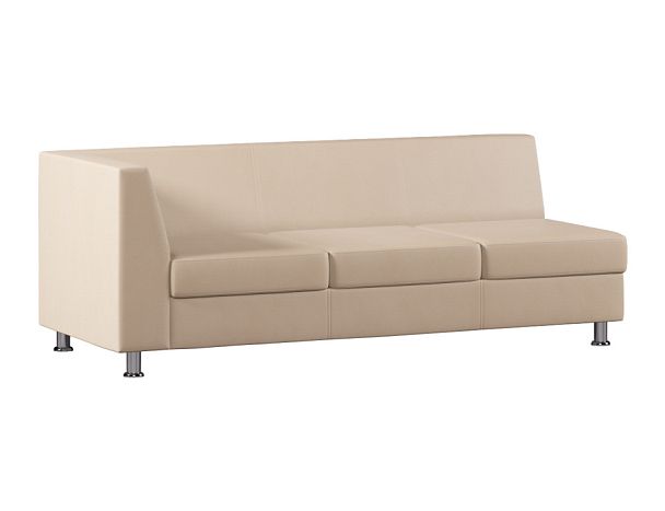 Модуль Everprof Monro с подлокотником трехместный правый Экокожа Бежевый - Вид 1