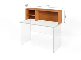 UNITY PП02-12 Вишня Полка настольная 1200х280х390 - Фото предпросмотра