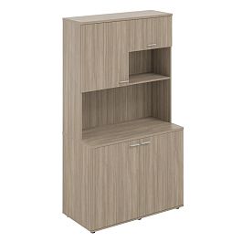 Офисная мини-кухня, 1200х600х2135 / корпус: дуб модена, фасады: дуб модена Сигма / Sigma - Фото предпросмотра