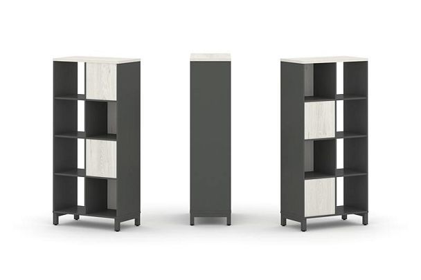 Стайл Проджект Набор стеллажа 2-х сторон., 4 яр. SN.NSD-421 Антрацит/Дуб Наварра/Металл Антрацит 754 - Вид 1