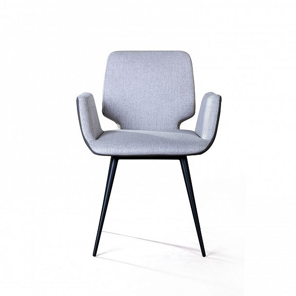 Стул с подлокотниками Adam, рогожка комби серый - Вид 3