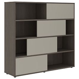 Шкаф с дверьми купе VMCS 1615 Аметист/Дуб Сильвер 1600х450х1517 VELION - Фото предпросмотра