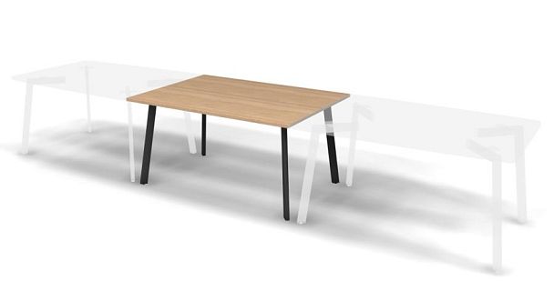 MATRIX 121S502 Стол переговорный центральный 1500х1100х775 Швейцарский вяз/Темно-серый - Вид 1