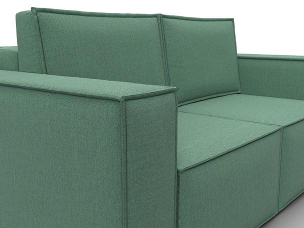 Диван прямой Куба мини Рогожка зеленый - Вид 4