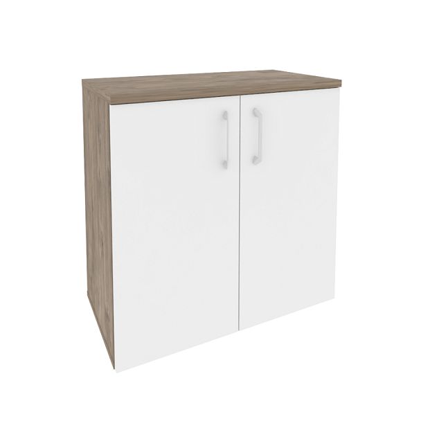 Onix Шкаф низкий широкий O.ST-3.1 Тиквуд темный/Белый бриллиант 800*420*823 - Вид 1