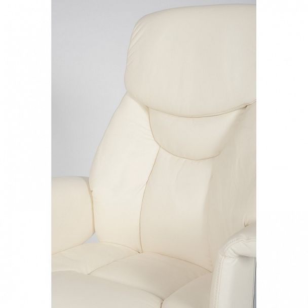 Кресло Парламент / (ivory) сталь + хром /слоновая кость кожа - Вид 7