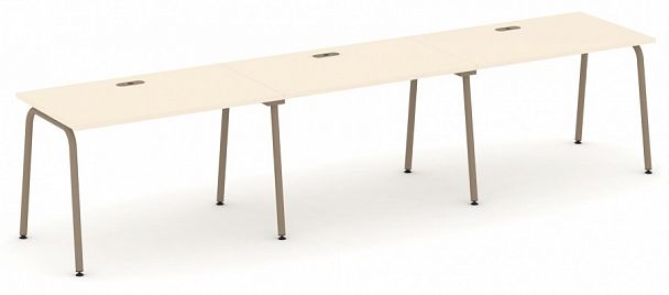 Рабочая станция на 3 места "ESTETICA" ES.RS-3.2-LK Сатин - Вид 1