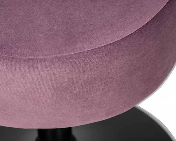 Пуф DOBRIN DANNY BLACK (пудрово-сиреневый велюр (MJ9-52)) - Вид 2