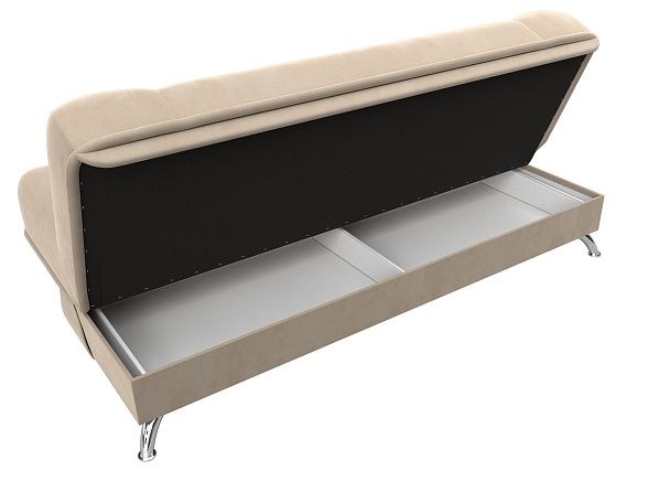 Диван Книжка Анна (полностью велюр бежевый) - Вид 8