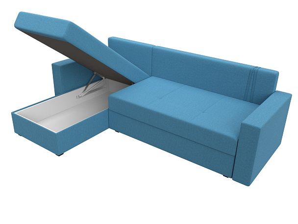 Диван угловой Верона Лайт левый угол Рогожка голубой - Вид 9