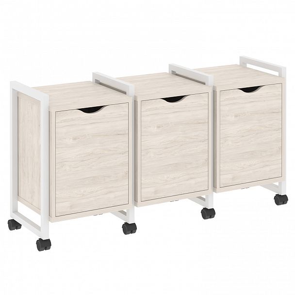Тумба на колесах наборная "Loft" VR.L-TN-5.K денвер светлый/белый - Вид 1
