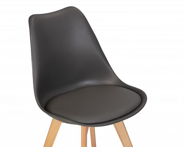 Стул обеденный DOBRIN JERRY SOFT (ножки светлый бук, цвет сиденья темно-серый (G-04)) - Вид 7