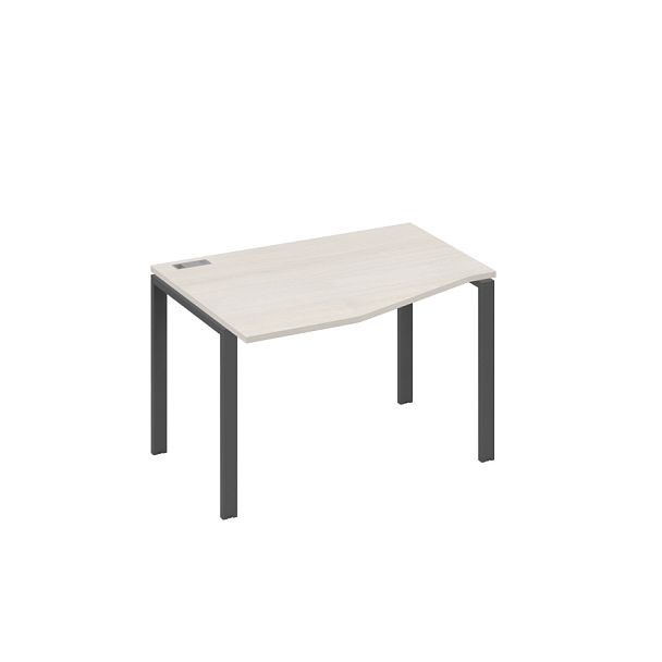 Стол эргономичный левый "Техно" на металлокаркасе UNO A4 А4 Б1 061 БП дуб / металлокаркас антрацит - Вид 1