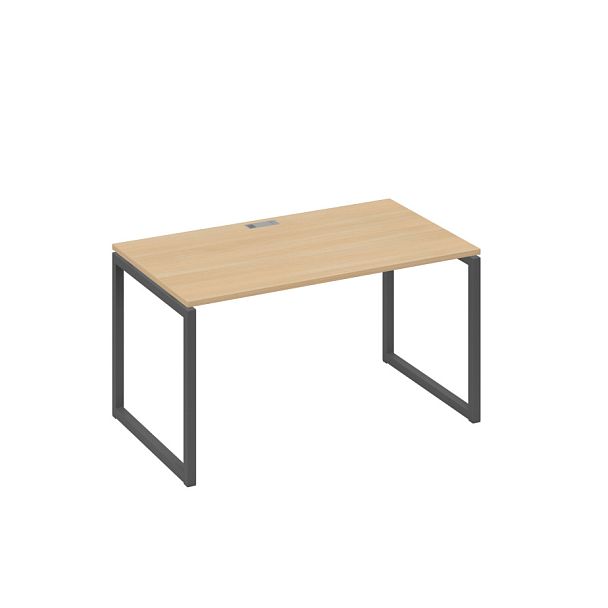 Стол письменный на металлокаркасе QUATTRO A4 А4 Б4 024 БП натуральный дуб / металлокаркас антрацит - Вид 1