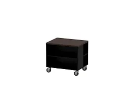 БЕРЛИН / BERLIN Тумба для копира на роликовых опорах 800х600х640 Венге/Черный - Фото предпросмотра