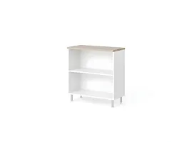 БЕРЛИН / BERLIN Стеллаж широкий 2 уровня 900х430х930 Шорвуд/Белый - Фото предпросмотра