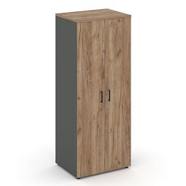 Стайл Проджект Гардероб широкий глубокий SN.GB.E-004 Антрацит/Дуб Табак/Черный Ручки 796*600*1982 - Фото предпросмотра