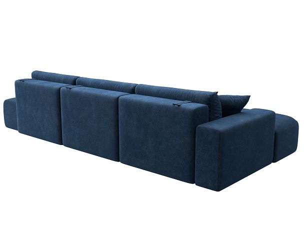 Диван угловой Лига-036 НПБ Модерн Лонг левый угол Велюр синий - Вид 6