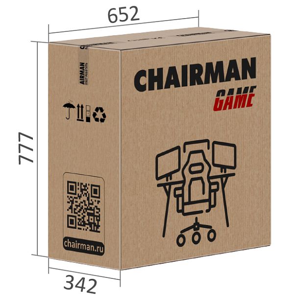 Кресло Chairman game 15 Россия экокожа черный/голубой - Вид 5