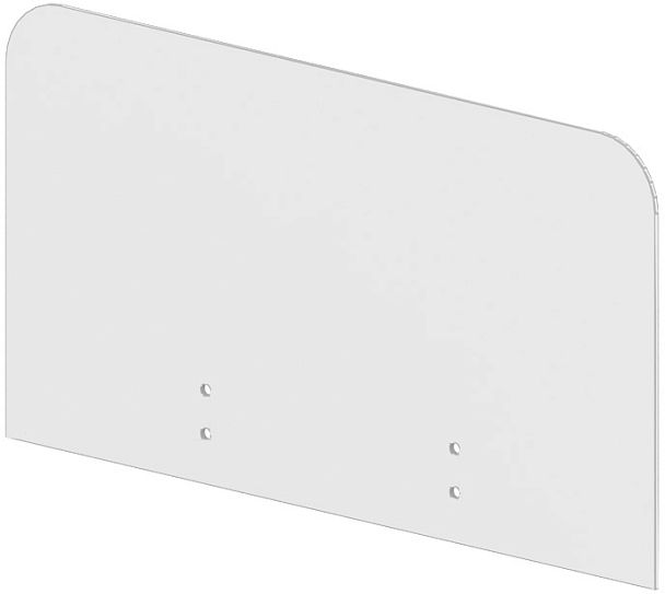 Экраны для столов "Настольные защитные экраны «Лайт»"  ПК-ЛТ-ЭКР60Х33-В2-76 белый - Вид 1