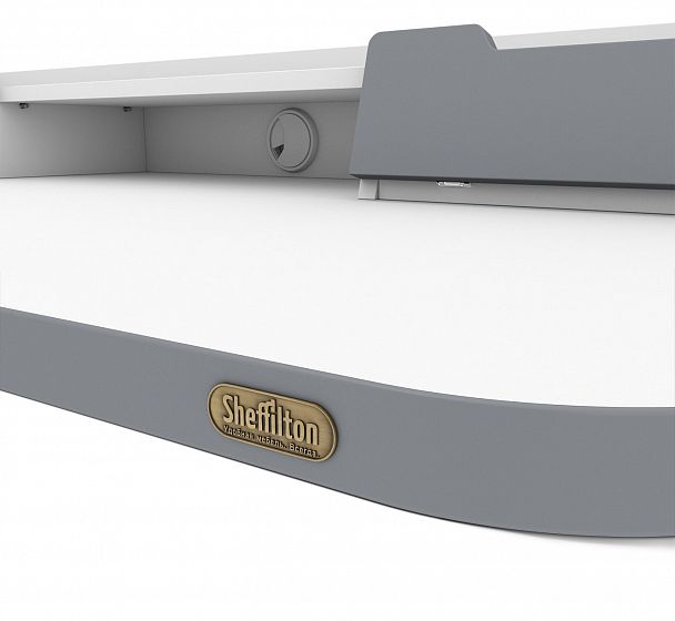 Стол рабочий Sheffilton SHT-TU30-2/TT31 120/65 ЛДСП серый/белый шагрень/серый - Вид 6