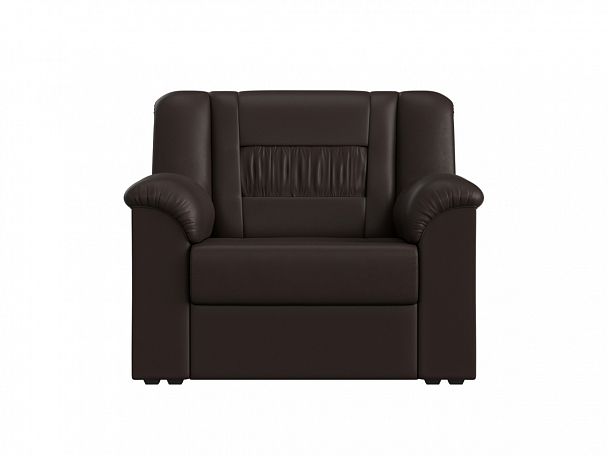 Кресло Карелия (полностью экокожа коричневая) - Вид 2