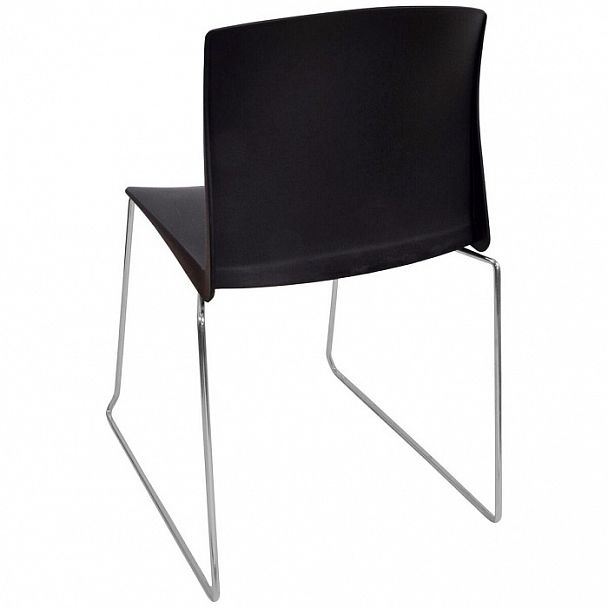 Стул Pull (пруток) каркас Хром, черный, стопируемый - Вид 4