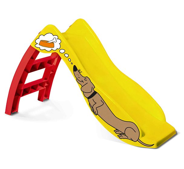 Игровая горка Sheffilton KIDS Собачка желтый/красный - Вид 2