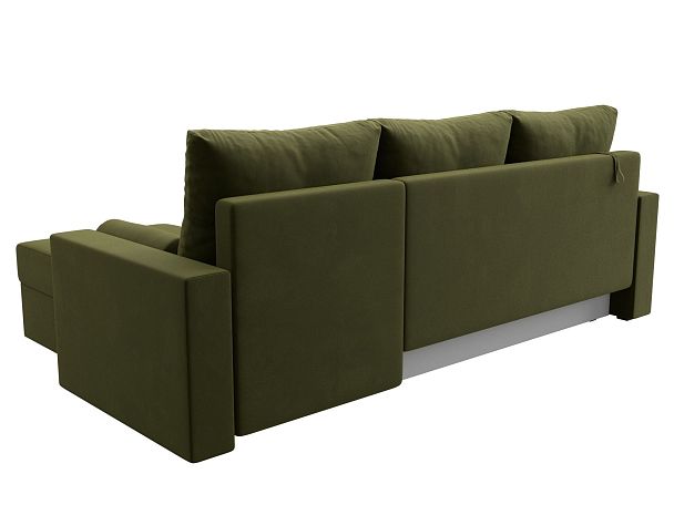 Диван угловой Верона Лайт угол правый (полностью вмикровельвет зеленый) - Вид 6