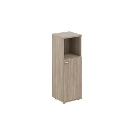 Шкаф средний с нишей 400х400х1200, 1 дв., з.ст ЛДСП 16 мм, правый / корпус: дуб темный; фасад: дуб темный Сигма / Sigma - Фото предпросмотра
