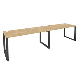 Onix Рабочая станция на О-образном м/к O.MO-RS-2.4.7 Тиквуд светлый/Антрацит металл 3160*720*750 - Фото предпросмотра