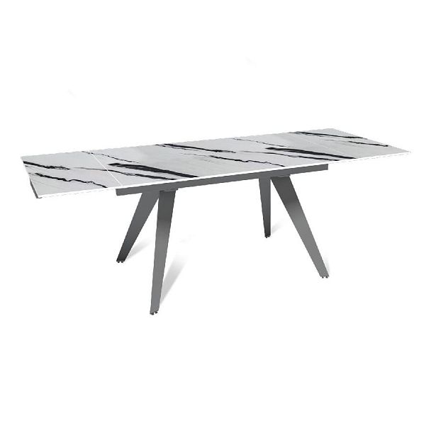 Стол раскладной Rhein (140+40+40), керамика глянцевая Panda White - Вид 4