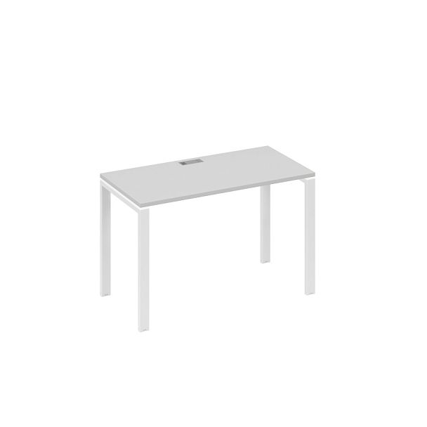 Стол письменный на металлокаркасе UNO A4 А4 Б1 003 БП серый / металлокаркас белый - Вид 1
