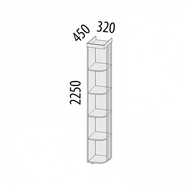 Стеллаж торцевой "Тиффани" 47.15 - Вид 7