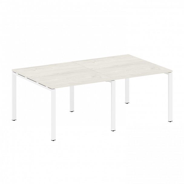 Стол для переговоров "Metal System" БП.ПРГ-2.1 дуб наварра/белый - Вид 1